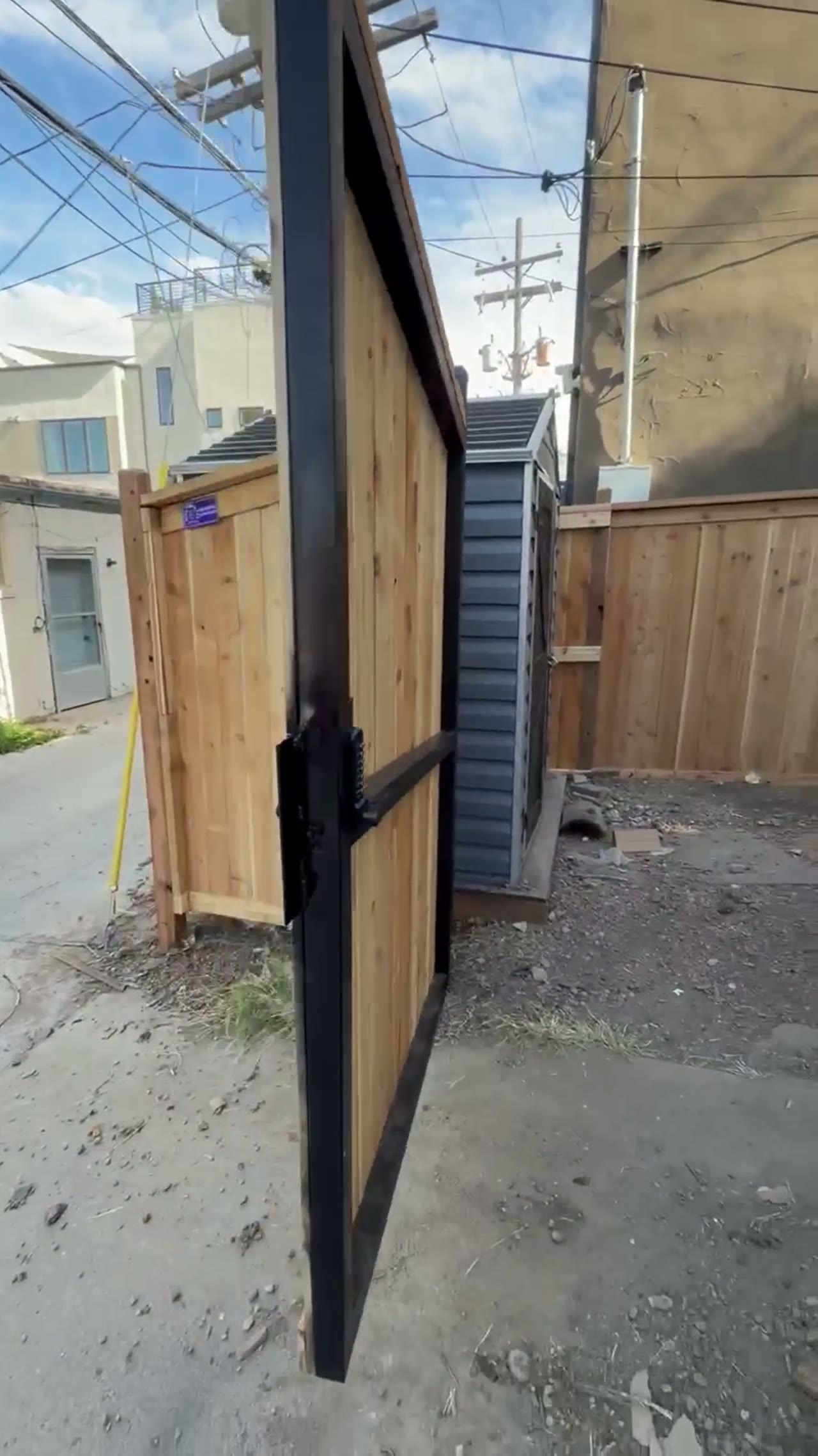 Steel Framed Cedar Gate